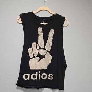 Forever 21 Black Graphic Tank